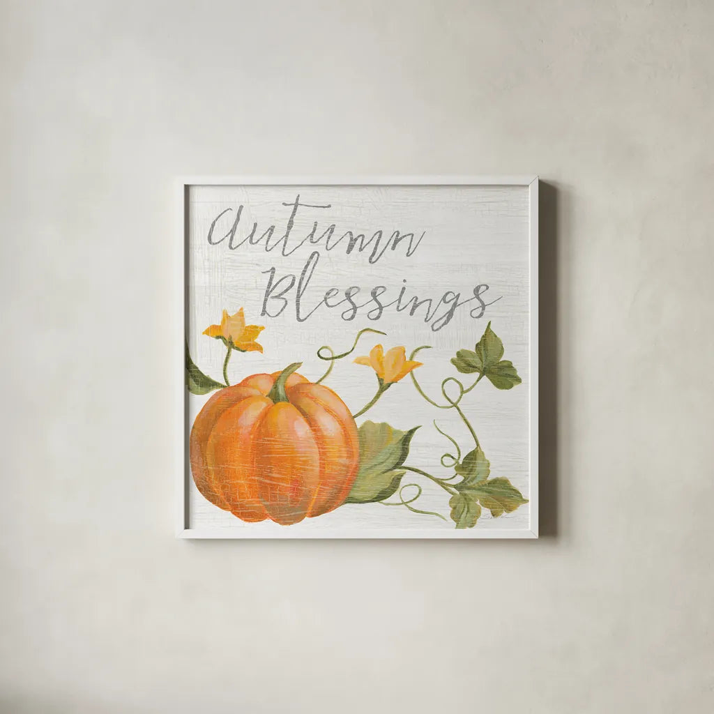 Fall Splendor II by Silvia Vassileva. Shown in a crisp white glass frame for a clean and minimalist style. Available as an archival giclee rolled canvas, fine art paper, or poster print. SKU 56604a.