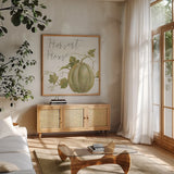 Fall Splendor III by Silvia Vassileva. Shown in a natural wood frame in a cozy modern living room. Available as an archival giclee rolled canvas, fine art paper, or poster print. SKU 56605a.