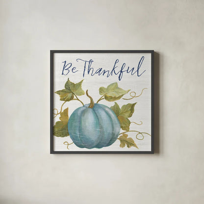 Fall Splendor IV Navy by Silvia Vassileva. Shown in a sleek black glass frame for a contemporary gallery look. Available as an archival giclee rolled canvas, fine art paper, or poster print. SKU 74790a.