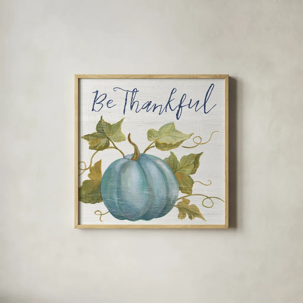 Fall Splendor IV Navy by Silvia Vassileva. Shown in a natural wood glass frame for a timeless modern aesthetic. Available as an archival giclee rolled canvas, fine art paper, or poster print. SKU 74790a.