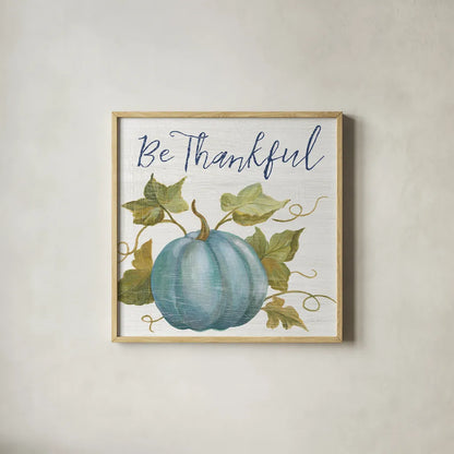 Fall Splendor IV Navy by Silvia Vassileva. Shown in a natural wood glass frame for a timeless modern aesthetic. Available as an archival giclee rolled canvas, fine art paper, or poster print. SKU 74790a.