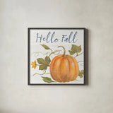 Fall Splendor V Navy by Silvia Vassileva. Shown in a sleek black glass frame for a contemporary gallery look. Available as an archival giclee rolled canvas, fine art paper, or poster print. SKU 74791a.