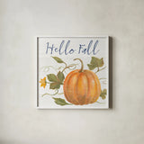 Fall Splendor V Navy by Silvia Vassileva. Shown in a crisp white glass frame for a clean and minimalist style. Available as an archival giclee rolled canvas, fine art paper, or poster print. SKU 74791a.