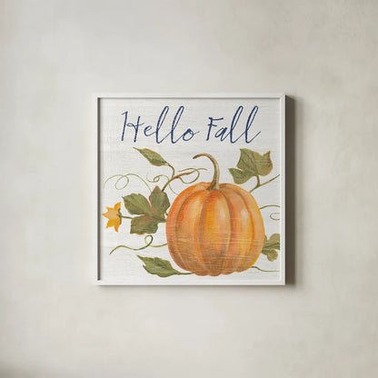 Fall Splendor V Navy by Silvia Vassileva. Shown in a crisp white glass frame for a clean and minimalist style. Available as an archival giclee rolled canvas, fine art paper, or poster print. SKU 74791a.