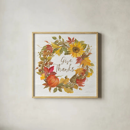 Fall Splendor VII by Silvia Vassileva. Shown in a natural wood glass frame for a timeless modern aesthetic. Available as an archival giclee rolled canvas, fine art paper, or poster print. SKU 56609a.