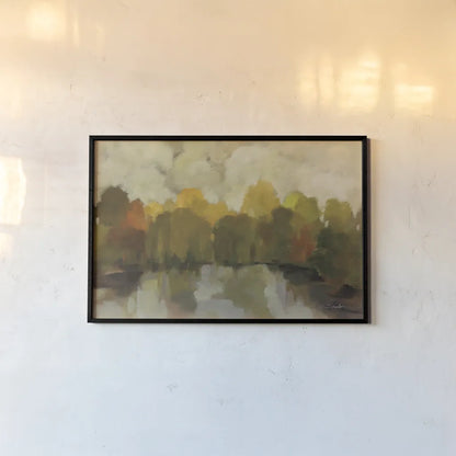 Fall Willows by Silvia Vassileva. shown as a paper print in a black flame. Available as a archival giclee rolled canvas, fine art paper, or poster print. SKU 94822i.