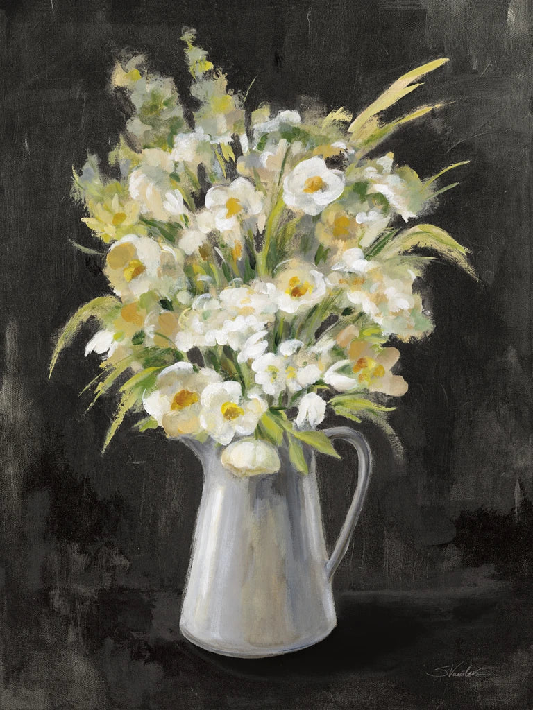 Farm Bouquet on Black by Silvia Vassileva