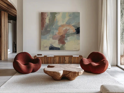 Farm Field by Silvia Vassileva. Shown as extra-large giant wall art in a modern living room. Available as an archival giclee rolled canvas, fine art paper, or poster print. SKU 71966a.
