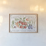 Farm Fresh I by Silvia Vassileva. shown as a paper print in a natural frame. Available as a archival giclee rolled canvas, fine art paper, or poster print. SKU 102842i.
