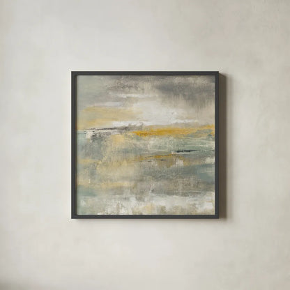 February Sky by Silvia Vassileva. Shown in a sleek black glass frame for a contemporary gallery look. Available as an archival giclee rolled canvas, fine art paper, or poster print. SKU 31683a.