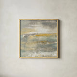 February Sky by Silvia Vassileva. Shown in a natural wood glass frame for a timeless modern aesthetic. Available as an archival giclee rolled canvas, fine art paper, or poster print. SKU 31683a.