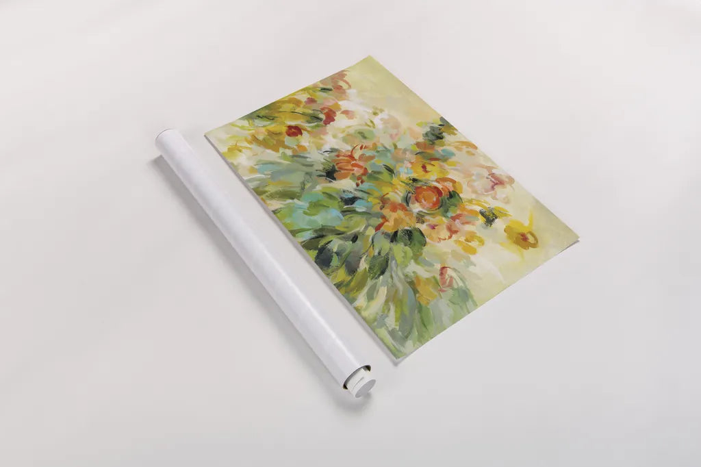 Festive Bouquet by Silvia Vassileva. shown as a rolled paper print. Available as archival giclee rolled canvas, fine art paper, or poster print. SKU 56256i.