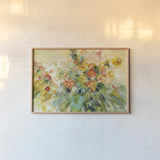 Festive Bouquet by Silvia Vassileva. shown as a paper print in a natural frame. Available as a archival giclee rolled canvas, fine art paper, or poster print. SKU 56256i.