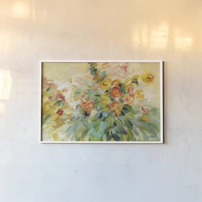 Festive Bouquet by Silvia Vassileva. shown as a paper print in a white frame. Available as a archival giclee rolled canvas, fine art paper, or poster print. SKU 56256i.