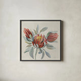 Field Bloom I by Silvia Vassileva. Shown in a sleek black glass frame for a contemporary gallery look. Available as an archival giclee rolled canvas, fine art paper, or poster print. SKU 63982a.