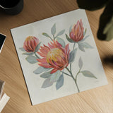 Field Bloom II by Silvia Vassileva. Shown as a detailed flat fine art print, highlighting archival giclee quality. Available as an archival giclee rolled canvas, fine art paper, or poster print. SKU 63983a.