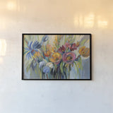 Fire Flowers by Silvia Vassileva. shown as a paper print in a black flame. Available as a archival giclee rolled canvas, fine art paper, or poster print. SKU 87401i.