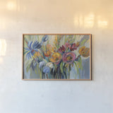 Fire Flowers by Silvia Vassileva. shown as a paper print in a natural frame. Available as a archival giclee rolled canvas, fine art paper, or poster print. SKU 87401i.
