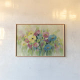 First Spring Flowers by Silvia Vassileva. shown as a paper print in a natural frame. Available as a archival giclee rolled canvas, fine art paper, or poster print. SKU 61072i.