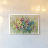 First Spring Flowers by Silvia Vassileva. shown as a paper print in a white frame. Available as a archival giclee rolled canvas, fine art paper, or poster print. SKU 61072i.