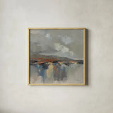 First Sunrays by Silvia Vassileva. Shown in a natural wood glass frame for a timeless modern aesthetic. Available as an archival giclee rolled canvas, fine art paper, or poster print. SKU 104188a.
