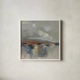 First Sunrays by Silvia Vassileva. Shown in a crisp white glass frame for a clean and minimalist style. Available as an archival giclee rolled canvas, fine art paper, or poster print. SKU 104188a.