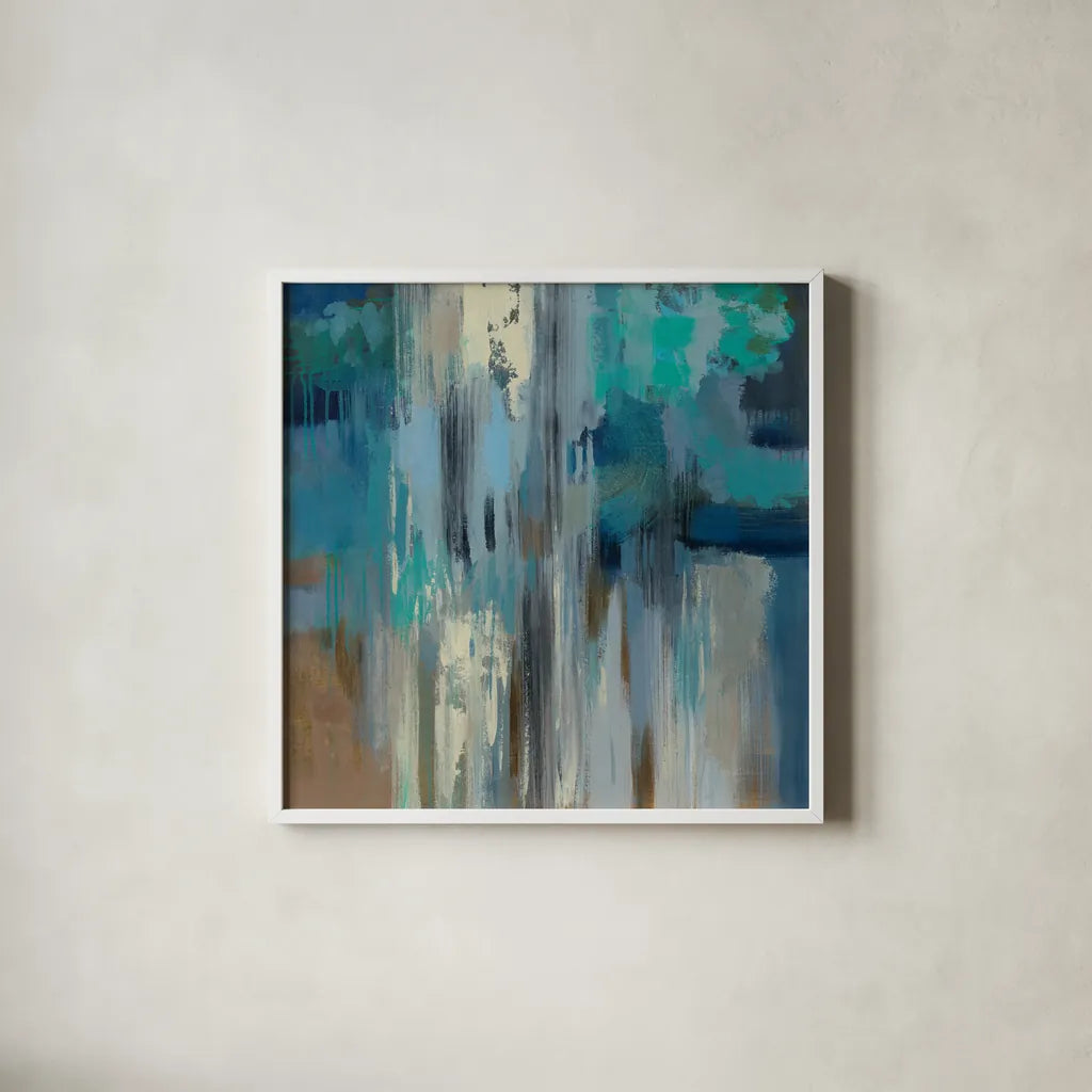 Fisherman Nets by Silvia Vassileva. Shown in a crisp white glass frame for a clean and minimalist style. Available as an archival giclee rolled canvas, fine art paper, or poster print. SKU 59948a.