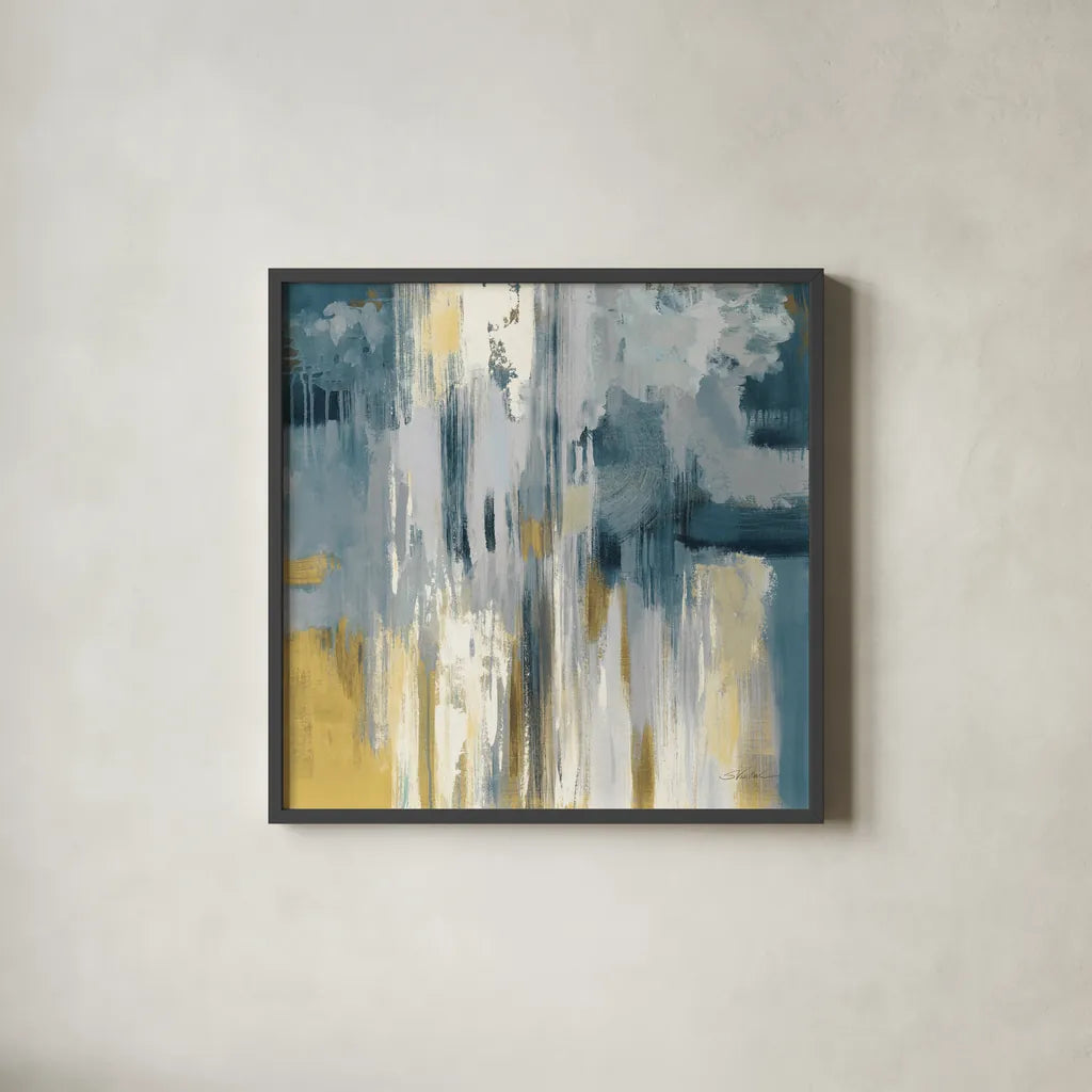 Fisherman Nets Neutral by Silvia Vassileva. Shown in a sleek black glass frame for a contemporary gallery look. Available as an archival giclee rolled canvas, fine art paper, or poster print. SKU 69135a.