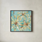 Fjord Floral I by Silvia Vassileva. Shown in a sleek black glass frame for a contemporary gallery look. Available as an archival giclee rolled canvas, fine art paper, or poster print. SKU 25210a.