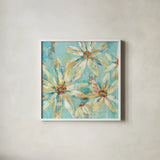 Fjord Floral I by Silvia Vassileva. Shown in a crisp white glass frame for a clean and minimalist style. Available as an archival giclee rolled canvas, fine art paper, or poster print. SKU 25210a.