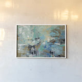 Fjord Reflections Crop by Silvia Vassileva. shown as a paper print in a white frame. Available as a archival giclee rolled canvas, fine art paper, or poster print. SKU 25212i.