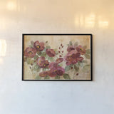 Fleurs Rouge by Silvia Vassileva. shown as a paper print in a black flame. Available as a archival giclee rolled canvas, fine art paper, or poster print. SKU 15877i.