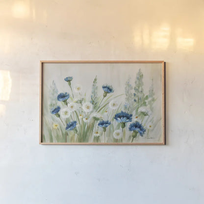 Fleurs des Champs by Silvia Vassileva. shown as a paper print in a natural frame. Available as a archival giclee rolled canvas, fine art paper, or poster print. SKU 78206i.