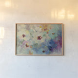 Floral Extravaganza by Silvia Vassileva. shown as a paper print in a natural frame. Available as a archival giclee rolled canvas, fine art paper, or poster print. SKU 53711i.