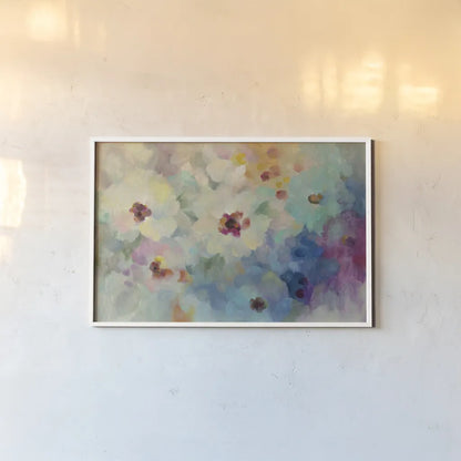 Floral Extravaganza by Silvia Vassileva. shown as a paper print in a white frame. Available as a archival giclee rolled canvas, fine art paper, or poster print. SKU 53711i.