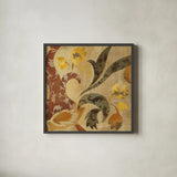 Floral Fragment II by Silvia Vassileva. Shown in a sleek black glass frame for a contemporary gallery look. Available as an archival giclee rolled canvas, fine art paper, or poster print. SKU 3798a.