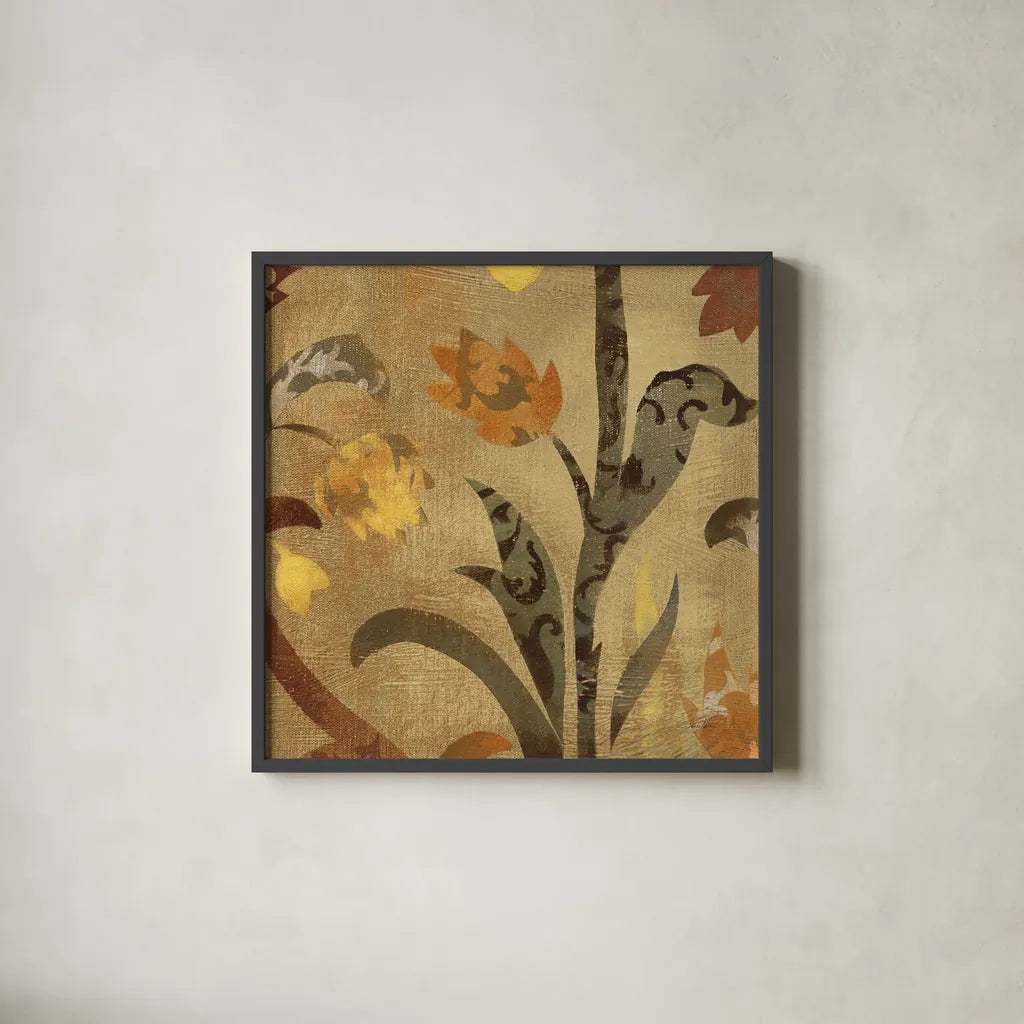 Floral Fragment III by Silvia Vassileva. Shown in a sleek black glass frame for a contemporary gallery look. Available as an archival giclee rolled canvas, fine art paper, or poster print. SKU 3799a.