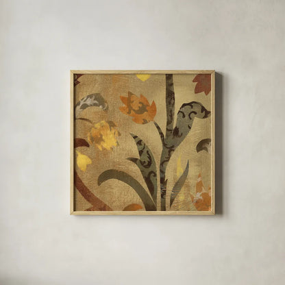 Floral Fragment III by Silvia Vassileva. Shown in a natural wood glass frame for a timeless modern aesthetic. Available as an archival giclee rolled canvas, fine art paper, or poster print. SKU 3799a.