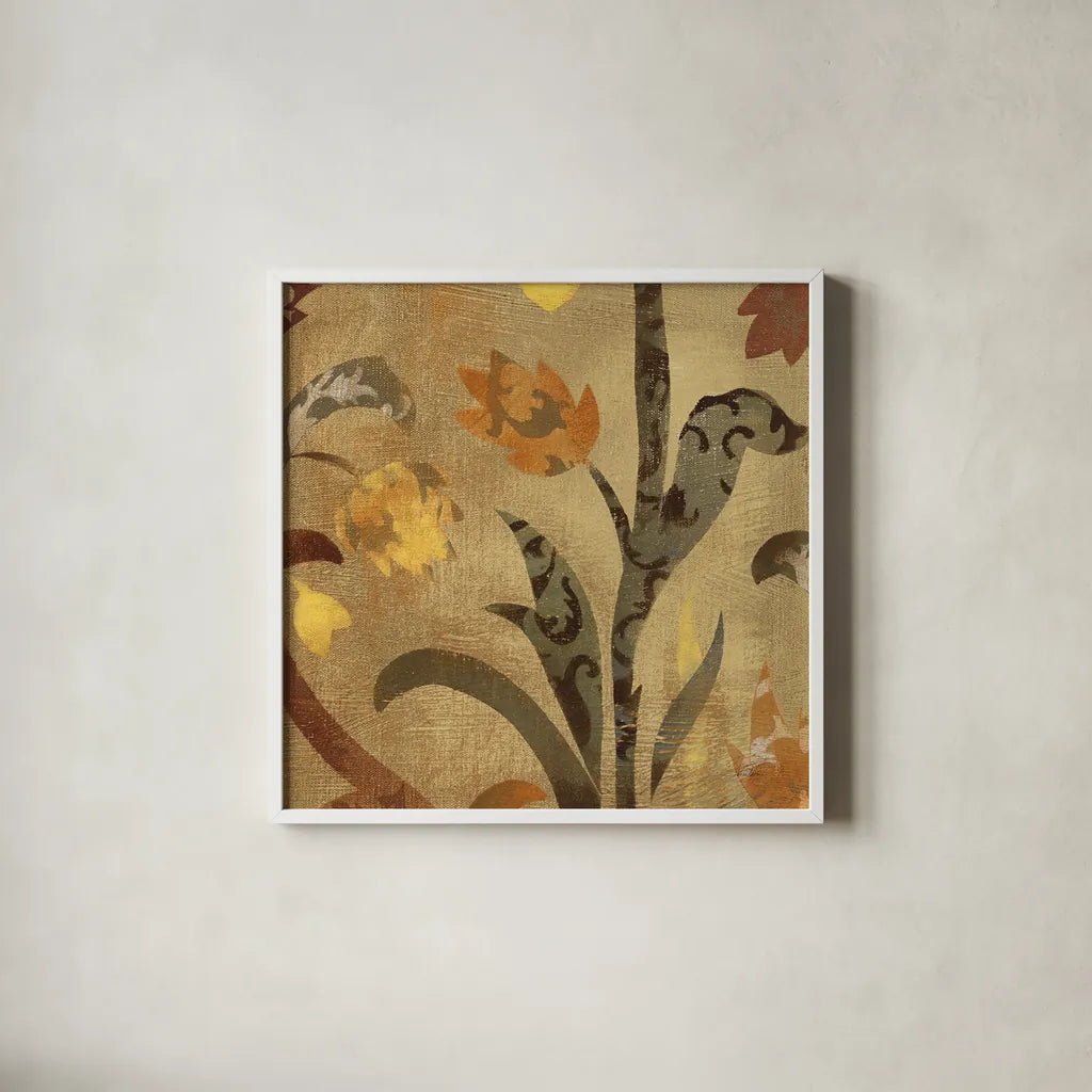 Floral Fragment III by Silvia Vassileva. Shown in a crisp white glass frame for a clean and minimalist style. Available as an archival giclee rolled canvas, fine art paper, or poster print. SKU 3799a.