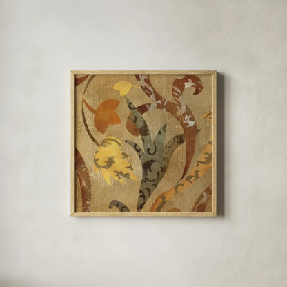 Floral Fragment IV by Silvia Vassileva. Shown in a natural wood glass frame for a timeless modern aesthetic. Available as an archival giclee rolled canvas, fine art paper, or poster print. SKU 3800a.