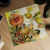 Floral Joy by Silvia Vassileva. Shown as a detailed flat fine art print, highlighting archival giclee quality. Available as an archival giclee rolled canvas, fine art paper, or poster print. SKU 28655a.