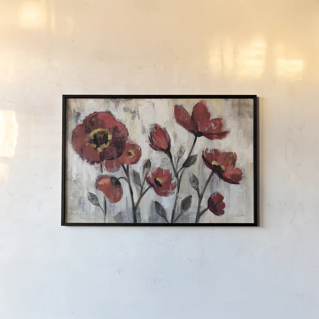 Floral Simplicity by Silvia Vassileva. shown as a paper print in a black flame. Available as a archival giclee rolled canvas, fine art paper, or poster print. SKU 21908i.