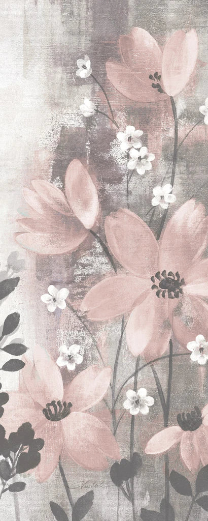Floral Symphony Blush Gray Crop I by Silvia Vassileva