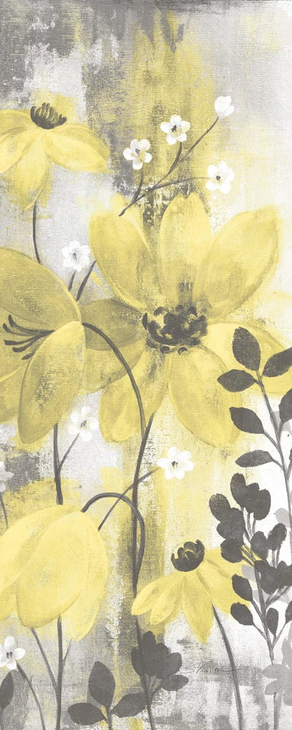 Floral Symphony Yellow Gray Crop II by Silvia Vassileva