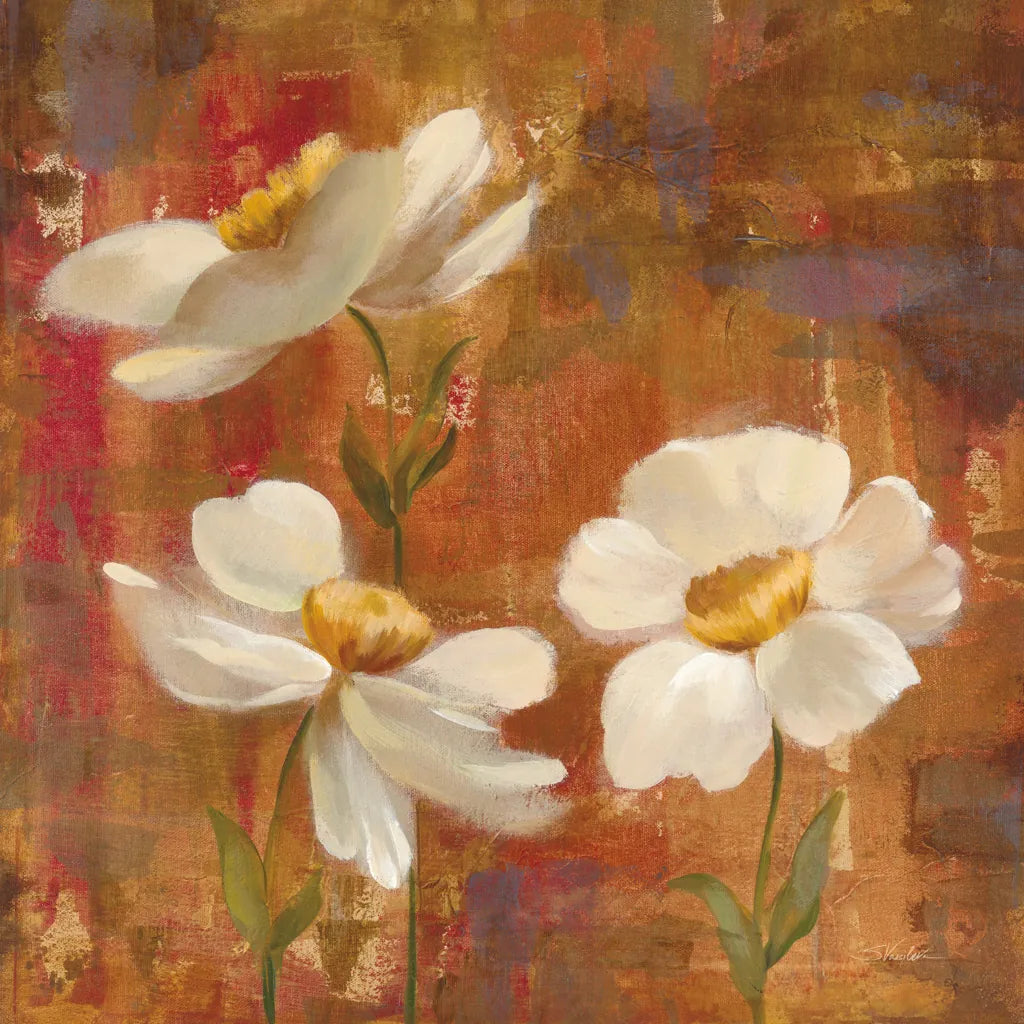 Floral Trio I by Silvia Vassileva. SKU 3746a. Archival Giclee Fine art print for wall decor.