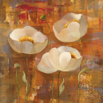 Floral Trio II by Silvia Vassileva. SKU 3747a. Archival Giclee Fine art print for wall decor.
