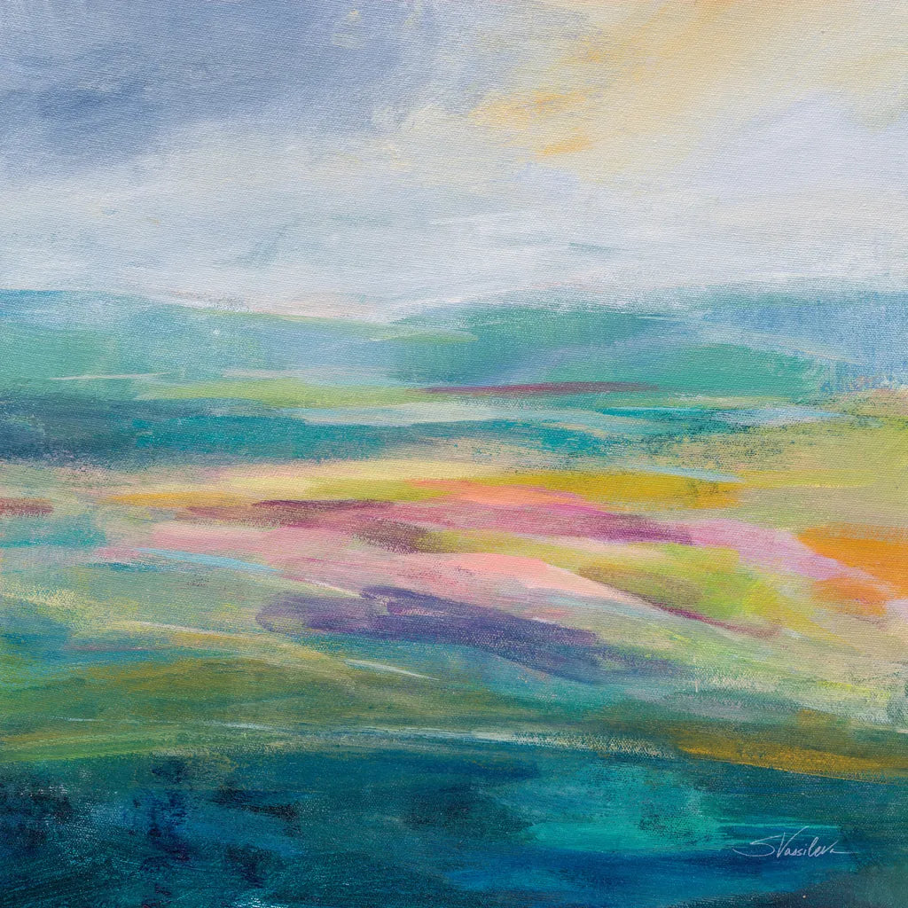 Flower Hill II by Silvia Vassileva. SKU 79162a. Archival Giclee Fine art print for wall decor.