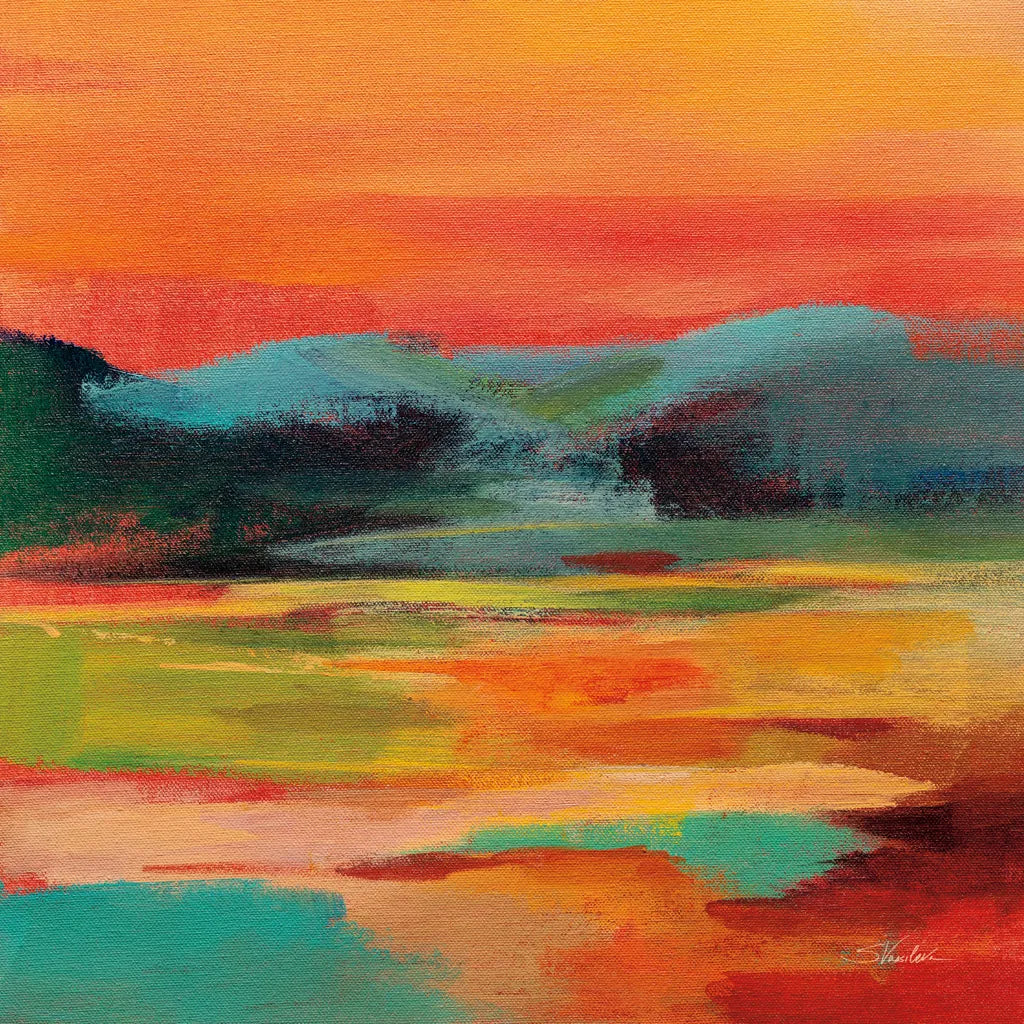 Flower Hill Sunset I by Silvia Vassileva. SKU 79882a. Archival Giclee Fine art print for wall decor.