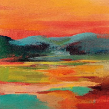 Flower Hill Sunset I by Silvia Vassileva. SKU 79882a. Archival Giclee Fine art print for wall decor.