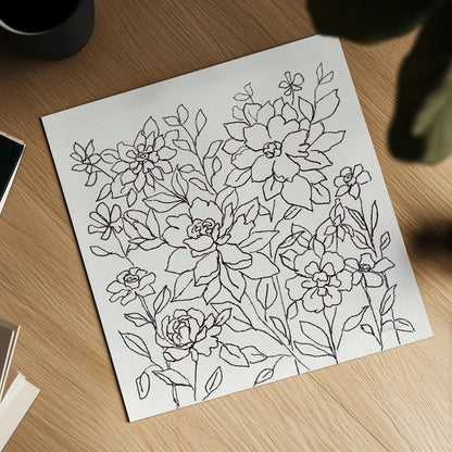 Flower Lace I by Silvia Vassileva. Shown as a detailed flat fine art print, highlighting archival giclee quality. Available as an archival giclee rolled canvas, fine art paper, or poster print. SKU 74689a.